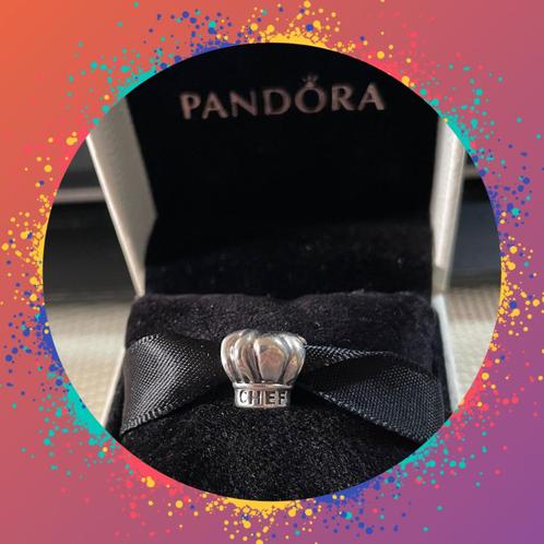 Authentique et magnifique bille de Pandora !"I love Cooking", Handtassen en Accessoires, Bedels, Zo goed als nieuw, Pandora, Zilver