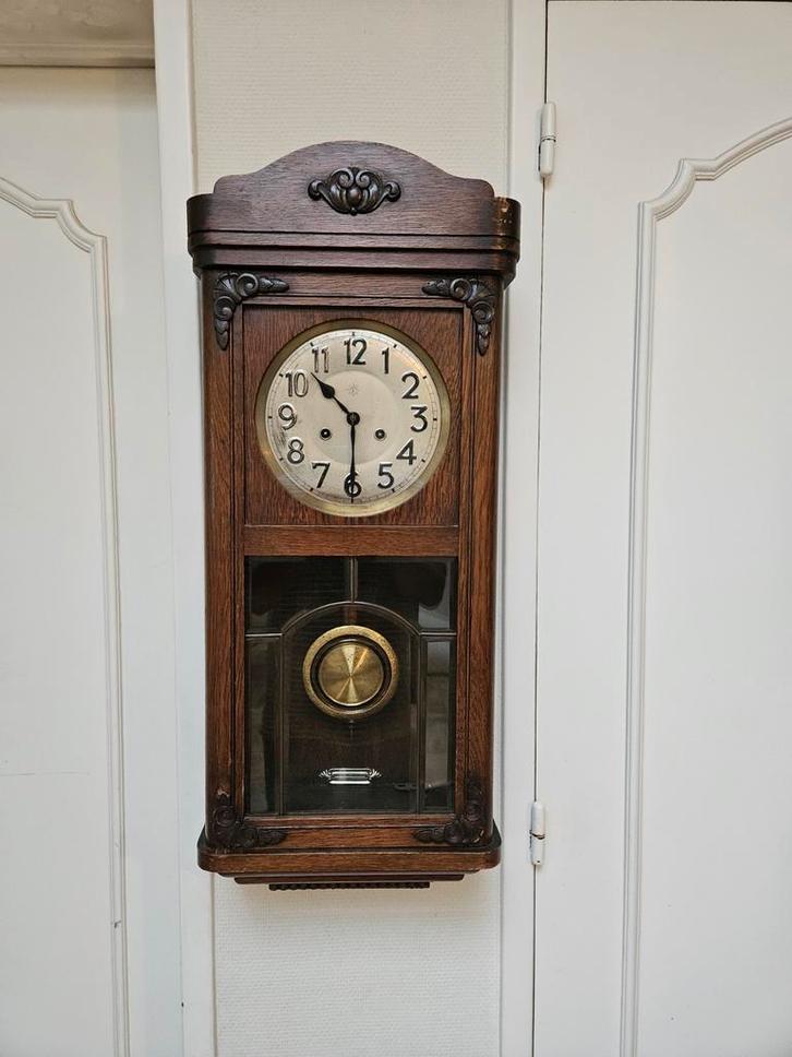 Junghans regulator wandklok (1932), Antiek en Kunst, Antiek | Klokken, Ophalen