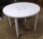 Table ronde en plastique avec 4 chaises, Jardin & Terrasse, Enlèvement, Utilisé, Rond, Synthétique
