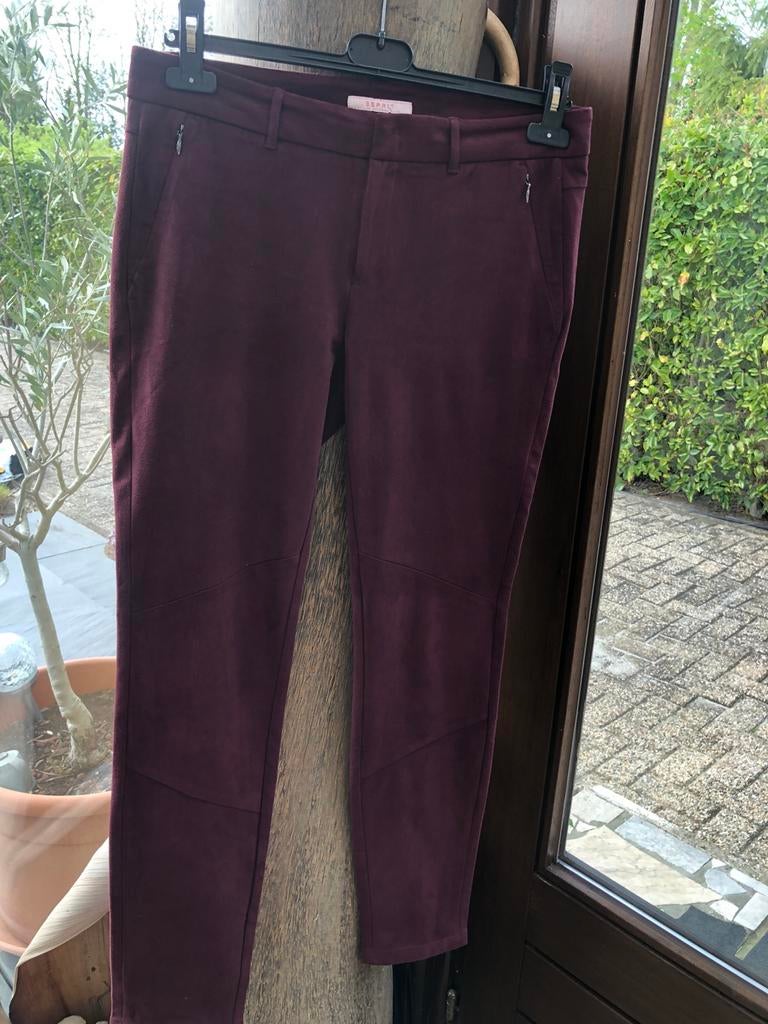 Esprit broek in velours. Roest- Bordeau, Overige kleuren, Zo goed als nieuw, Lang, Ophalen