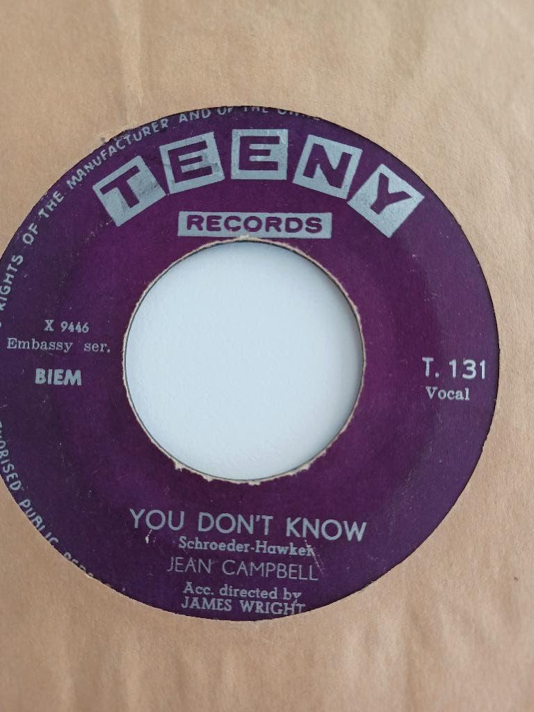 Popcorn 45: Jean Campbell – You Don't Know, Gebruikt, 7 inch, Single, Ophalen of Verzenden