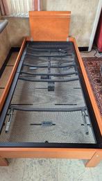 Lit simple électrique+matelas Auping Auronde, complet !, 90 cm, Brun, Enlèvement, Bois