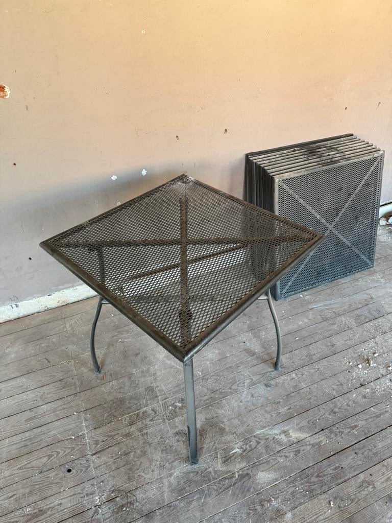 10 ijzeren terras tafels, Enlèvement, Utilisé, Mobilier