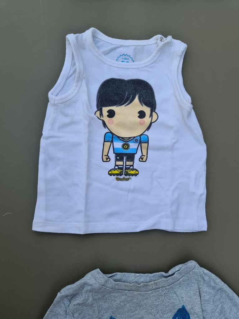 wit t-shirt met kindje 6m/68cm, Kinderen en Baby's, Babykleding | Maat 68, Ophalen, Zo goed als nieuw