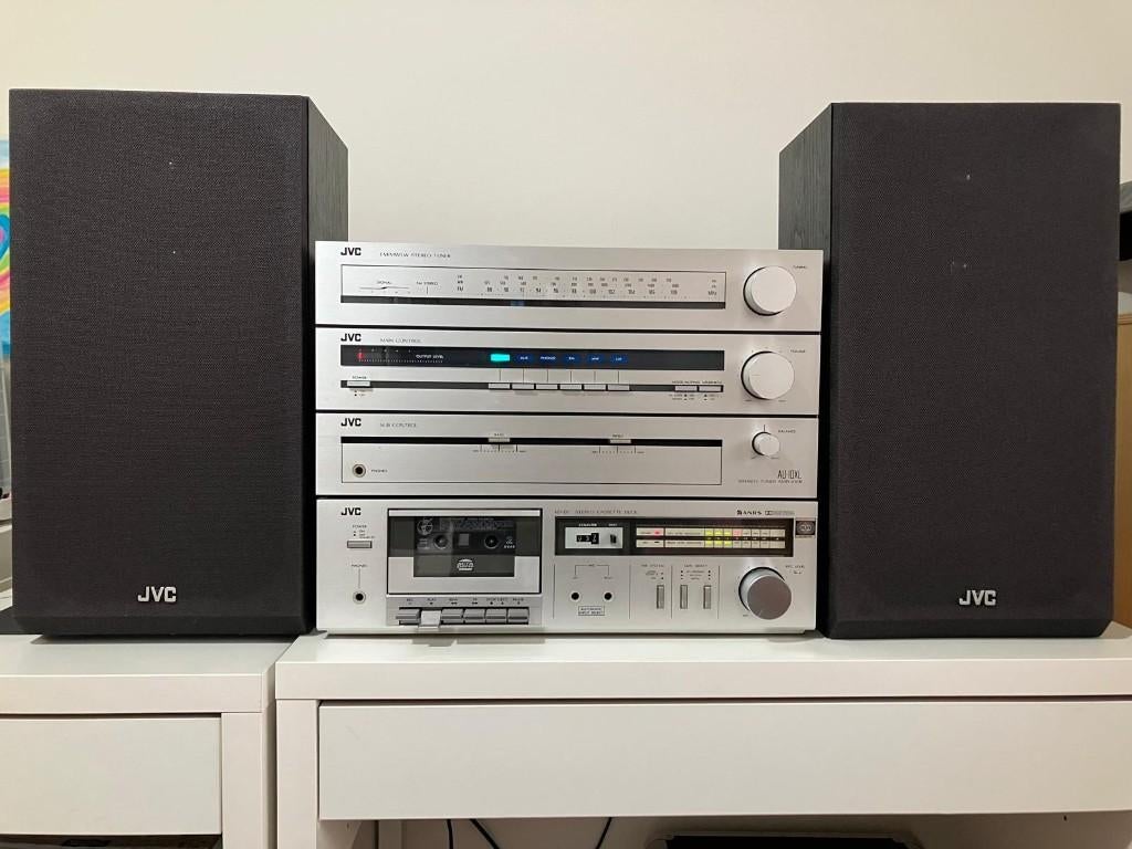 Hifi-apparatuur JVC AU-10 XL + JVC KD-D2 + JVC S-44B, Ophalen, Zo goed als nieuw, Tuner of Radio, JVC