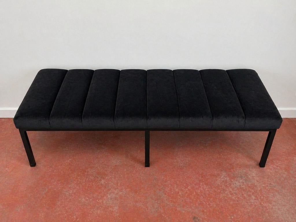 “Velvet bankje zwart 160cm – zo goed als nieuw”, Huis en Inrichting, Ophalen, Zwart