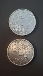 2 munten van 500 frank Belgisch, Postzegels en Munten, Ophalen