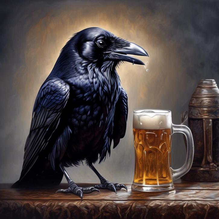 In cervisia veritas, Antiek en Kunst, Kunst | Schilderijen | Modern, Verzenden