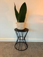 Zwart bijzettafeltje, Minder dan 55 cm, Gebruikt, Metaal of Aluminium, Rond