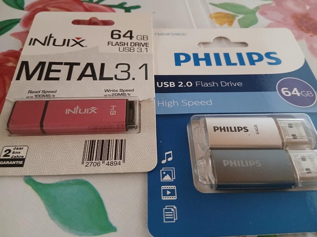 Clé usb, Audio, Tv en Foto, Foto | Geheugenkaarten, Ophalen, Nieuw, 64 GB