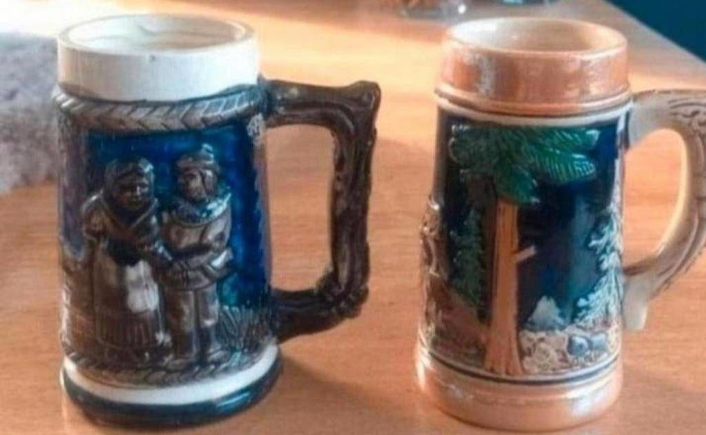 2 oude bierkruiken, Ophalen