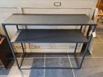 Zwart metalen console - wandtafel - sidetable, Huis en Inrichting, Ophalen