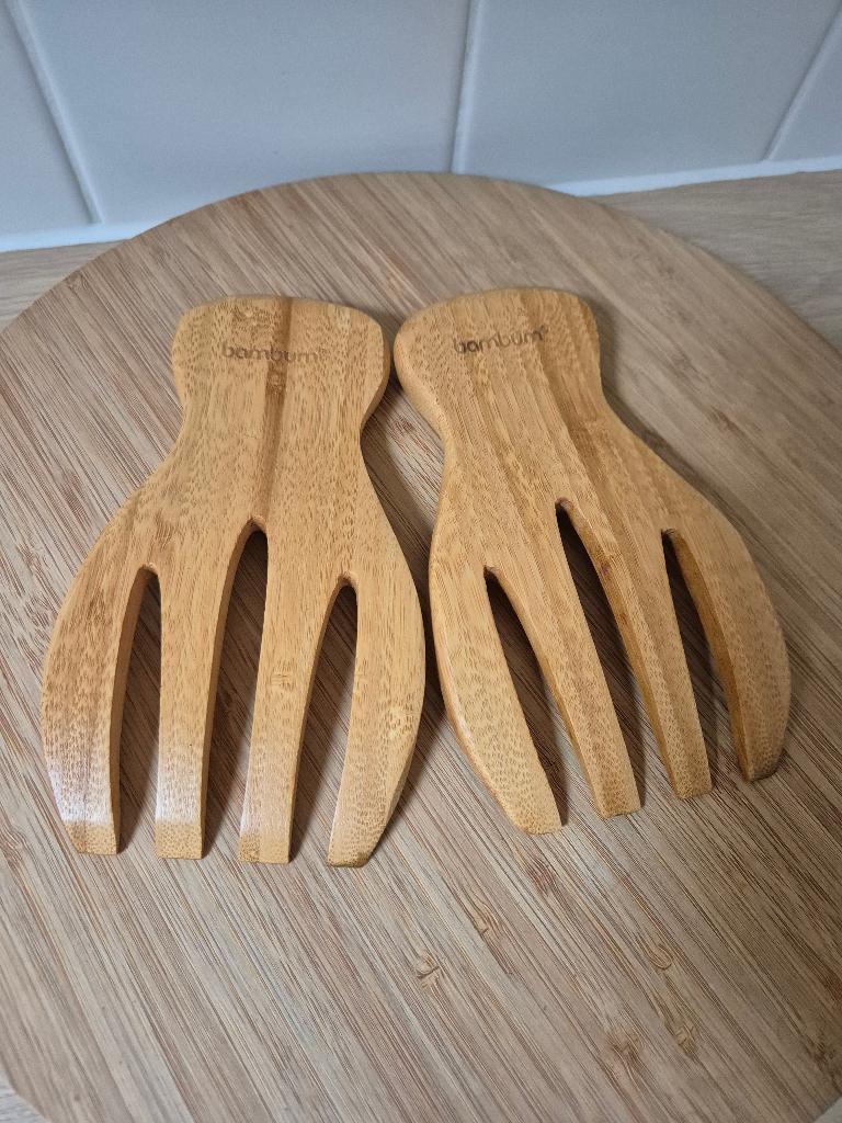 Bambum Salade Mixer, Ophalen of Verzenden, Zo goed als nieuw, Overige materialen, Los bestek