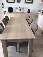 Eiken eettafel  plus stoelen, Huis en Inrichting, Ophalen, Gebruikt, 200 cm of meer, 50 tot 100 cm