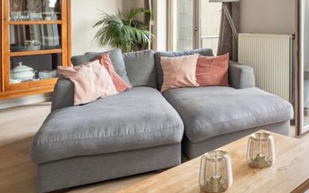 Grijs stoffen salon, Ophalen, Gebruikt, Stof