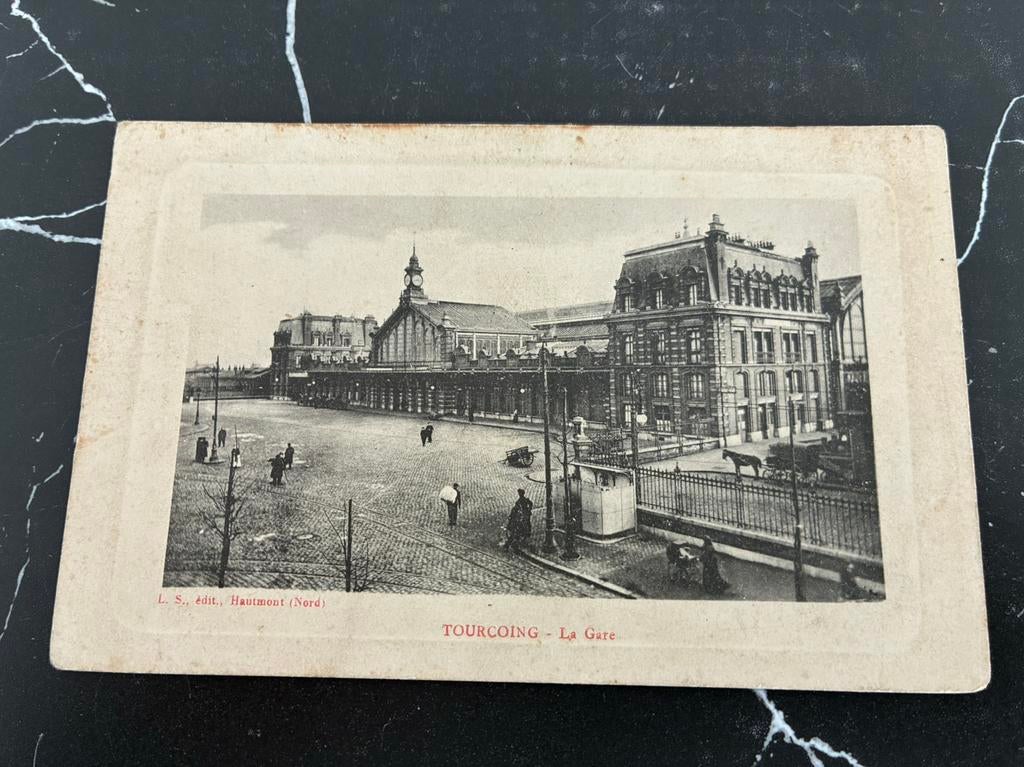 Tourcoing la Gare, Collections, Cartes postales | Étranger, Envoi, Avant 1920