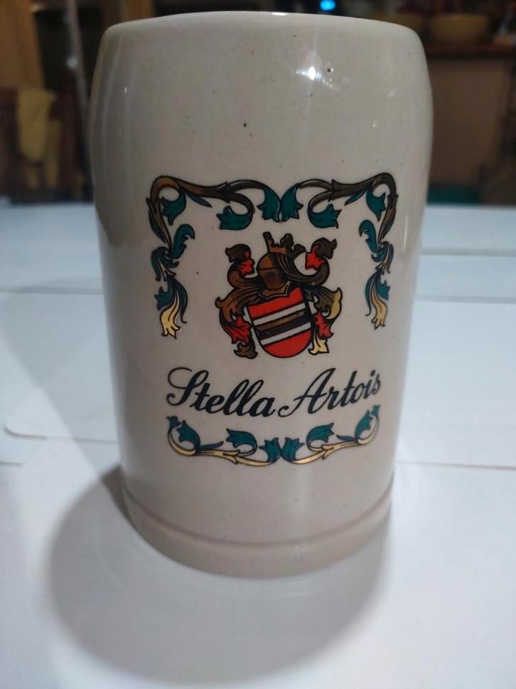 Zeldzame Stella Artois antieke stenen bierpul, Verzamelen, Biermerken, Stella Artois, Ophalen of Verzenden