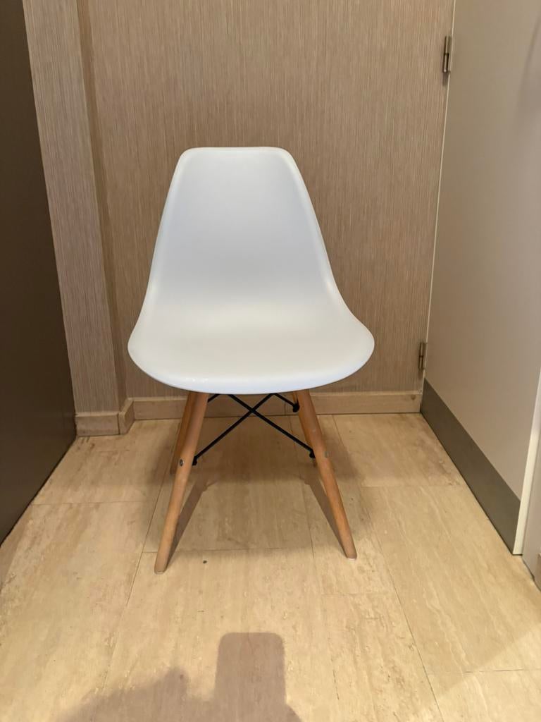 Chaise blanc cuisine/living, Maison & Meubles, Chaises, Enlèvement, Comme neuf, Blanc, Bois