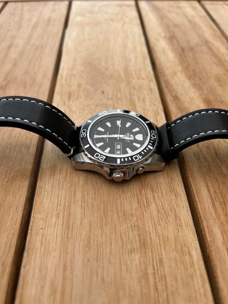 Orient Mako ll Horloge 43 mm automatic, Bijoux, Sacs & Beauté, Montres | Hommes, Montre-bracelet, Cuir, Acier, Enlèvement