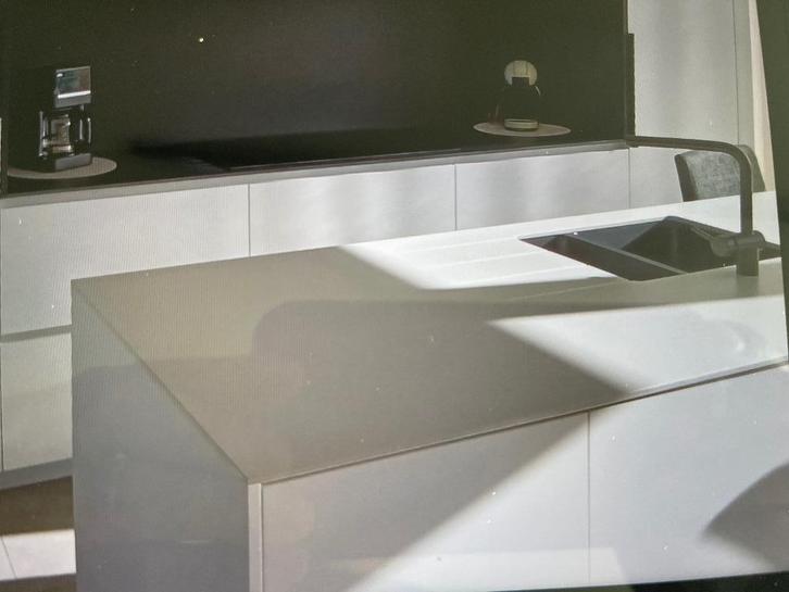 Plan de travail+évier+mélangeur, Maison & Meubles, Cuisine | Éléments de cuisine, Comme neuf, Moins de 50 cm, Blanc, Enlèvement