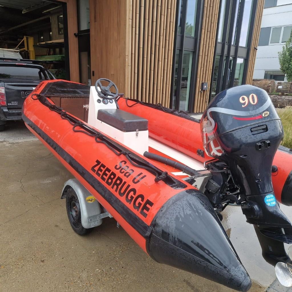 BOOT RIB, Watersport en Boten, Gebruikt, 70 tot 120 pk, Benzine, Overige materialen