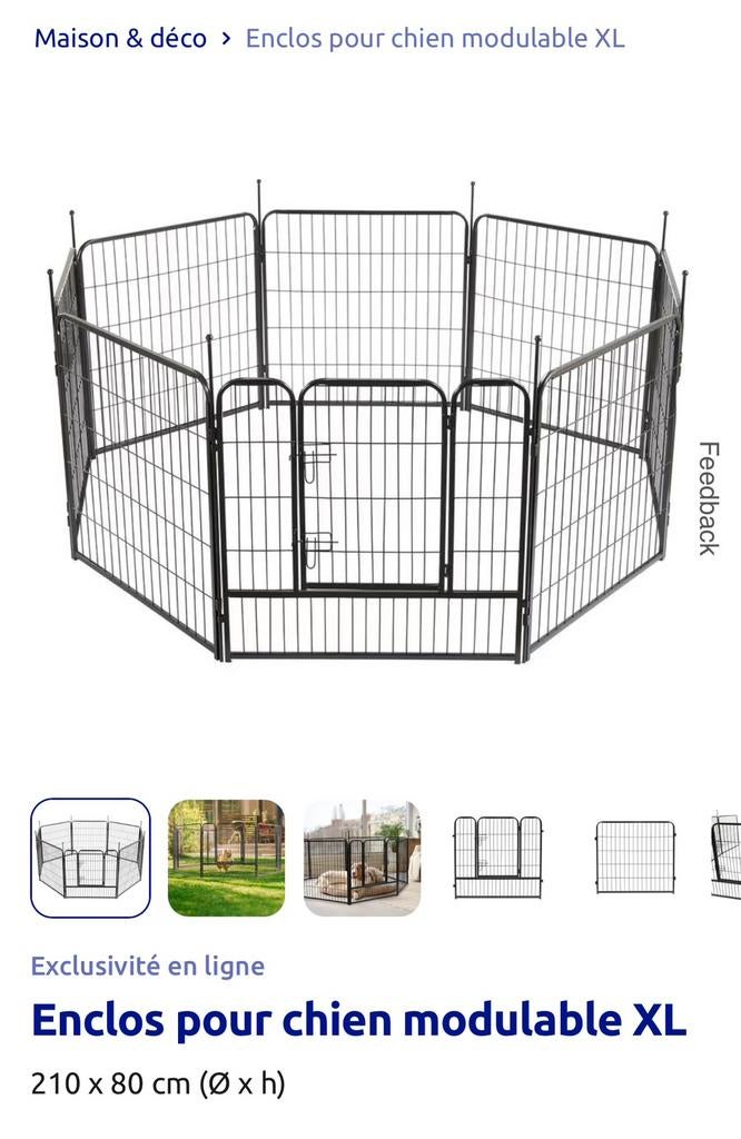 Enclos pour chien modulable xl, Animaux & Accessoires, Neuf, 65 à 100 cm, Enlèvement, Chenil chien