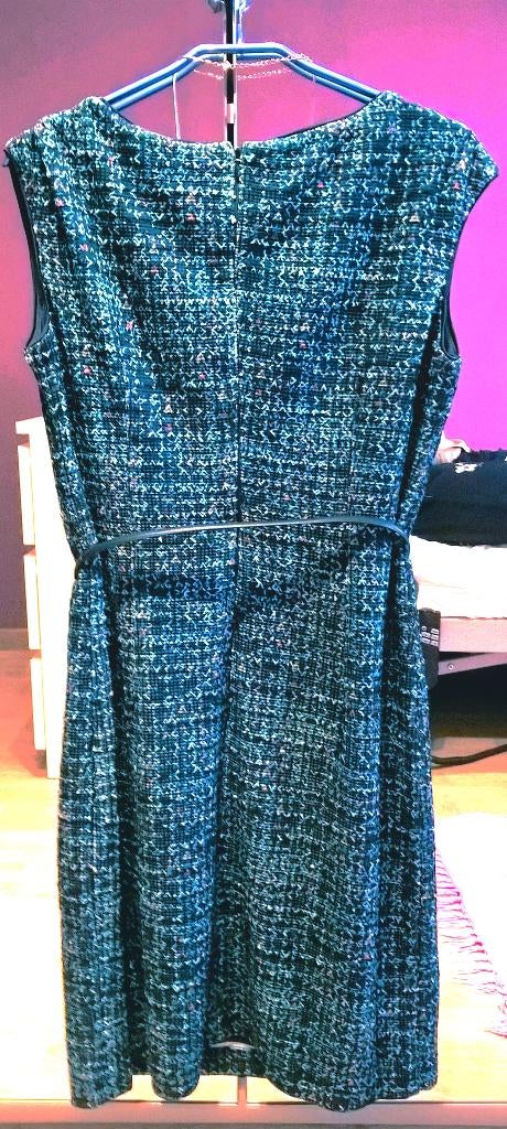 Te koop:Zo goed als nieuw! Leuk gepikkeld jurkje "Esprit" L., Kleding | Dames, Jurken, Ophalen, Blauw, Maat 42/44 (L), Zo goed als nieuw