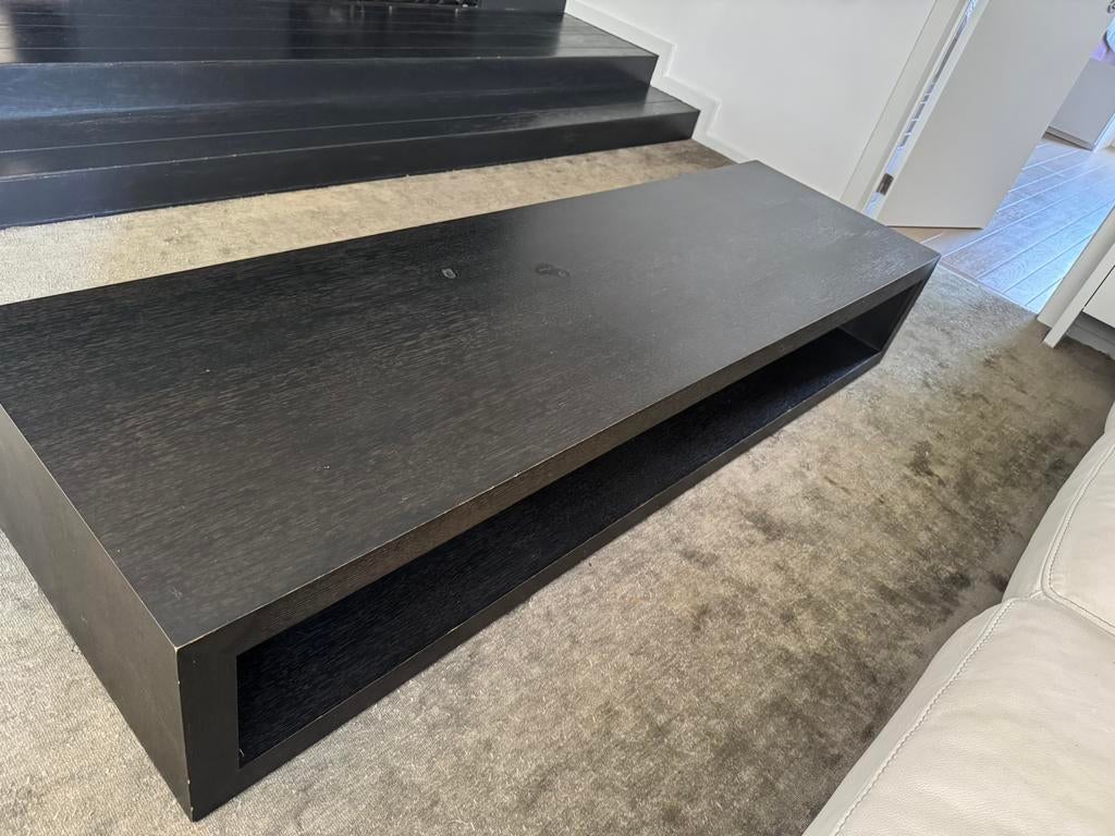 GRATIS!!Lage salontafel zwart hout – modern design, Enlèvement, Utilisé