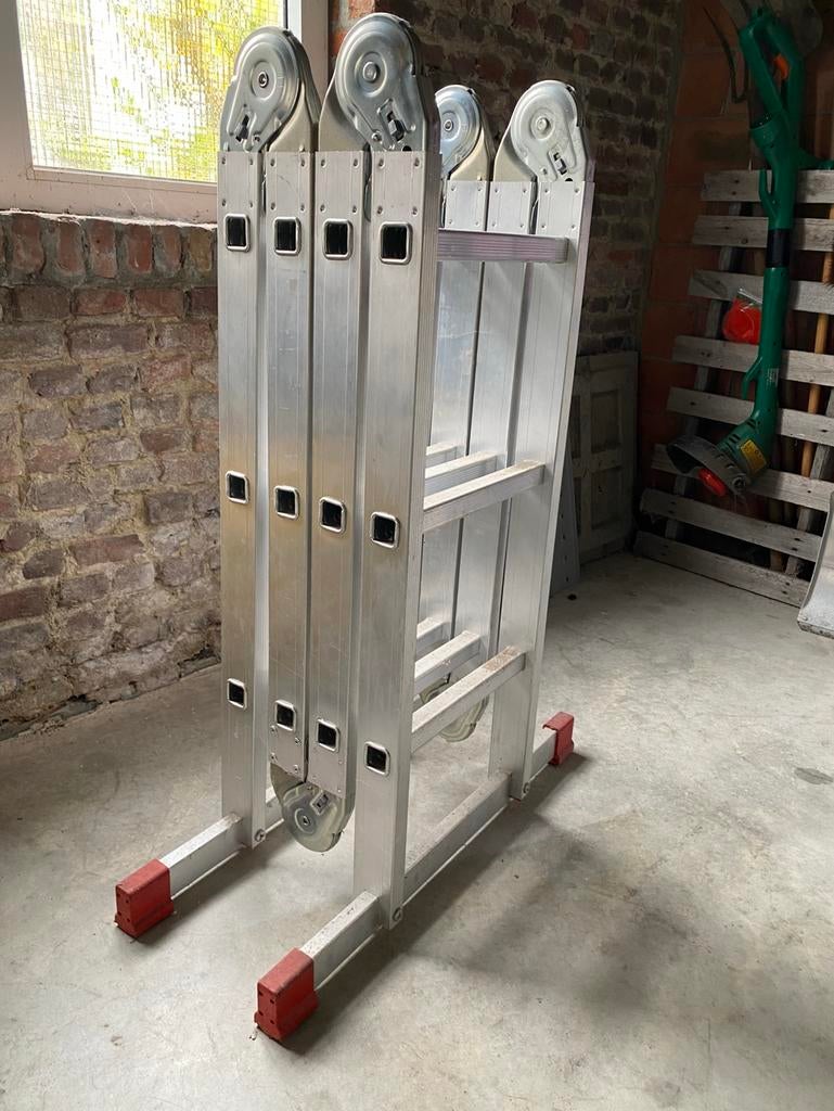 Multifuntionele alu vouwladder, Bricolage & Construction, Échelles & Escaliers, Comme neuf, Échelle, Enlèvement