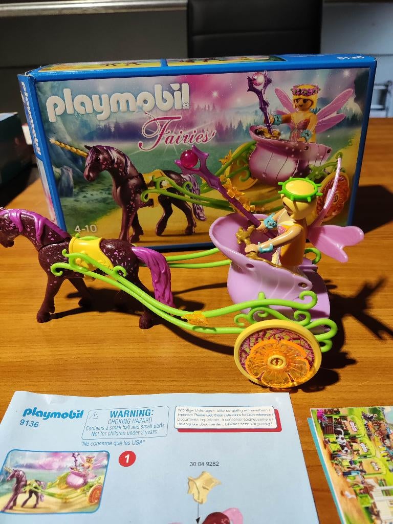 Playmobil 9136 Fairies paardenkar, Ophalen, Gebruikt