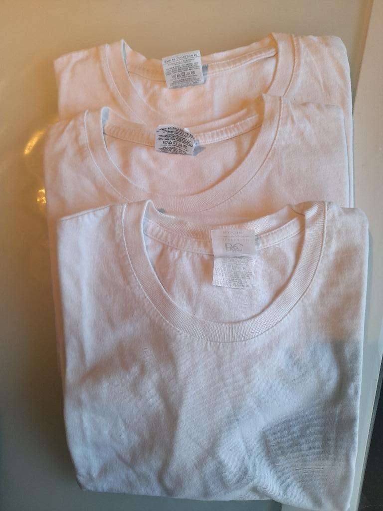 3 T-shirts B&C wit maat M, Kleding | Heren, T-shirts, B&C, Maat 48/50 (M), Wit, Ophalen of Verzenden