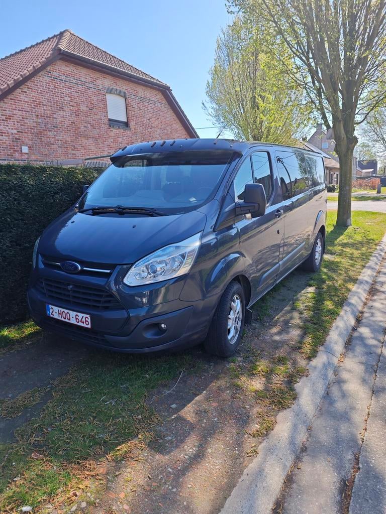 Ford transit custom 2.2 diesel 2014 6 ziter, Auto's, Voorwielaandrijving, Stof, 4 cilinders, 6 zetels
