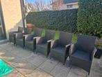Te koop 6 zwarte tuinstoelen, Enlèvement, Utilisé