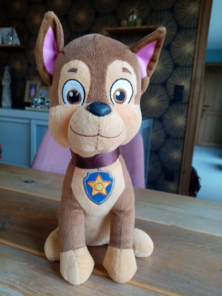 Knuffel Paw Patrol - Chase, Ophalen of Verzenden, Zo goed als nieuw, Hond