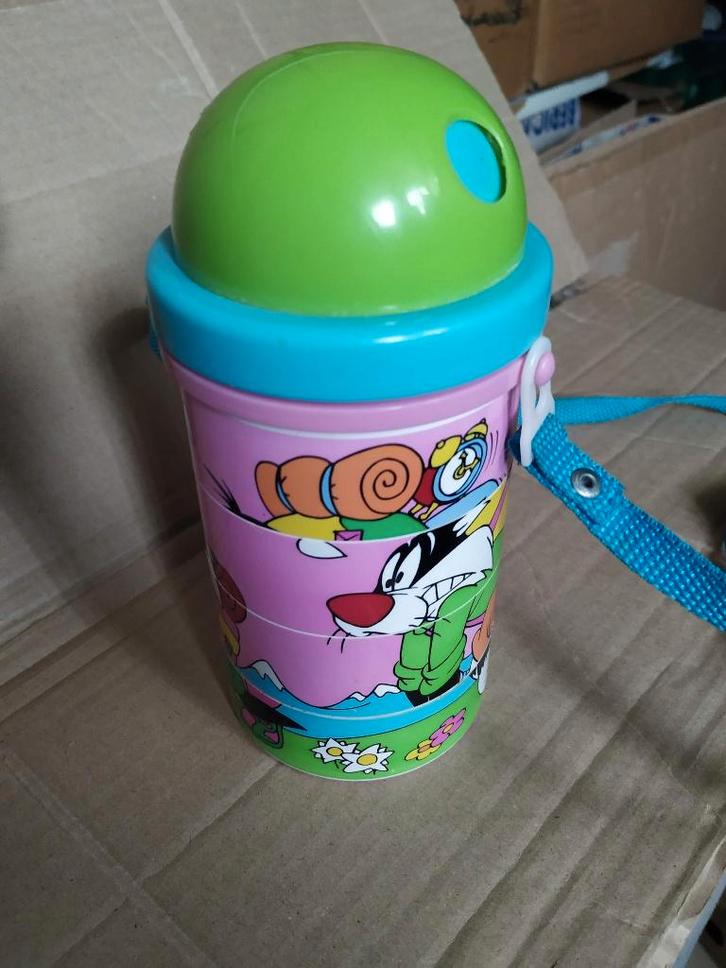 kinder thermos met strootje, hanger nieuw puzzel draai model, Enfants & Bébés, Aliments pour bébé & Accessoires, Neuf, Enlèvement ou Envoi