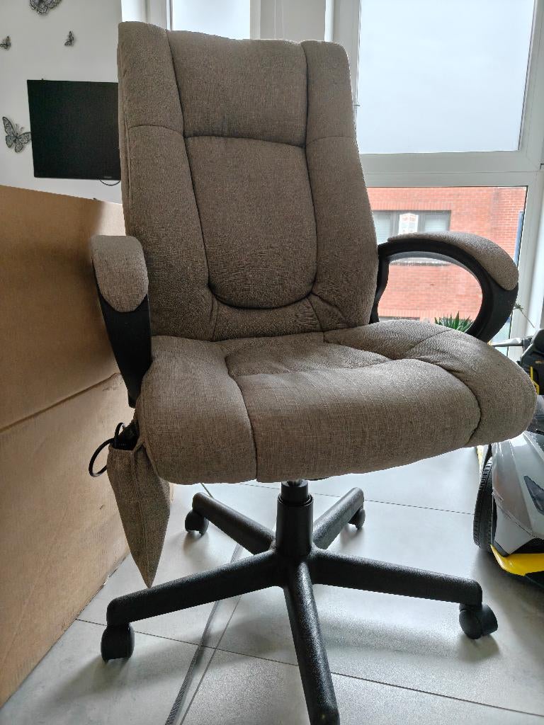 Chaise de bureau confortable avec massagge fonction Bon état, Enlèvement, Utilisé, Vert, Chaise de bureau