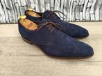 Floris van Bommel Blauw suede herenschoenen - Maat 42, Kleding | Heren, Schoenen, Floris van Bommel, Zo goed als nieuw, Veterschoenen