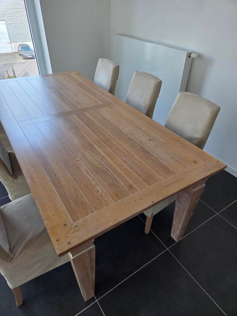 Massief houten eettafel, Huis en Inrichting, Tafels | Eettafels, Ophalen
