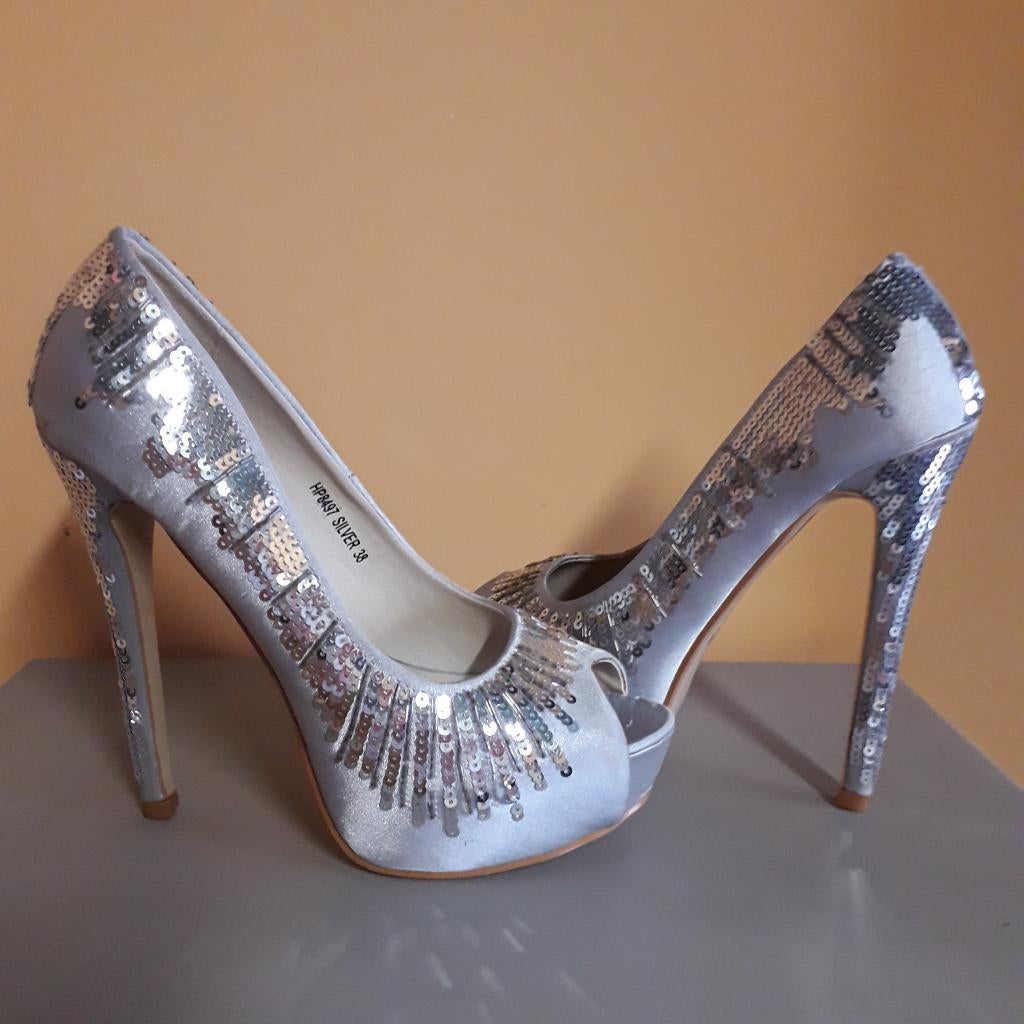 pumps 38, Pumps, Verzenden, Zo goed als nieuw, Grijs