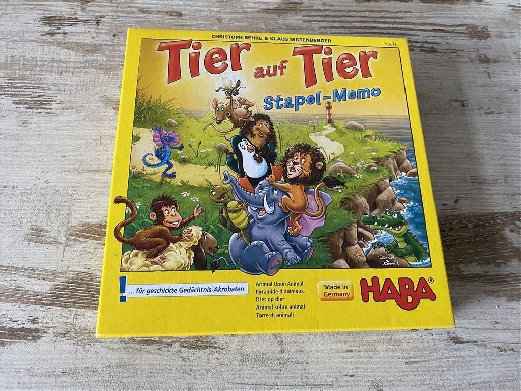 Dier op dier een spel van HABA [s539], Hobby en Vrije tijd, Gezelschapsspellen | Bordspellen, Zo goed als nieuw, Verzenden