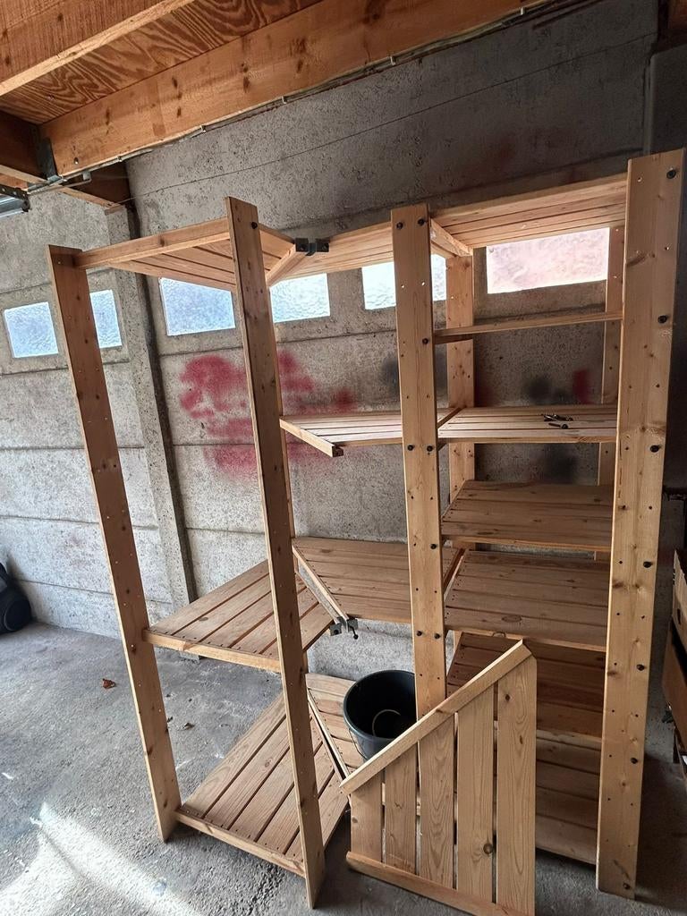 Houten rek L vorm, Tuin en Terras, Ophalen
