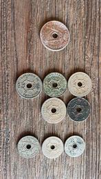 Oude Belgische munten 1902-1915 – 5c, 10c, 25c met gat, Postzegels en Munten, Ophalen of Verzenden, België, Setje