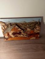 Tableau en bois sculpté signé R paillat, Antiek en Kunst, Kunst | Beelden en Houtsnijwerken, Ophalen of Verzenden