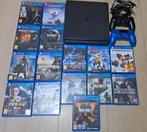 Playstation 4 ultra slim 1000 giga 19 top jeux 2 manettes, Comme neuf, Enlèvement, 1 TB, Avec 2 manettes