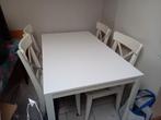 witte eettafel Melltorp IKEA, Huis en Inrichting, Tafels | Eettafels, Ophalen, 100 tot 150 cm, 50 tot 100 cm, Zo goed als nieuw