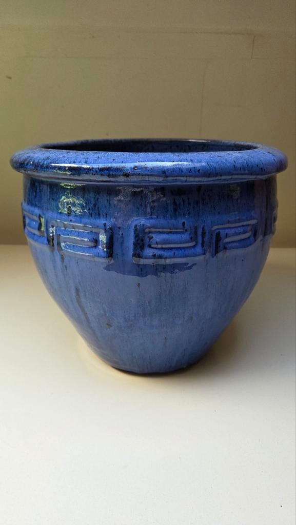 Bloempot in keramiek met plant, Tuin en Terras, Ophalen