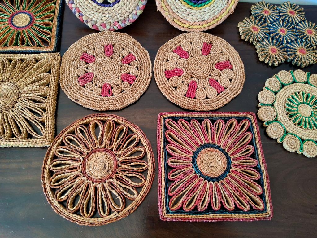 Vintage pannenonderleggers, Ophalen of Verzenden, Gebruikt, Pot of Pan