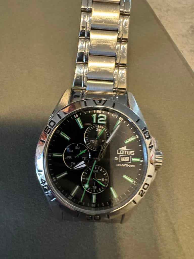 Herenhorloge Lotus, Staal, Staal, Polshorloge, Zo goed als nieuw