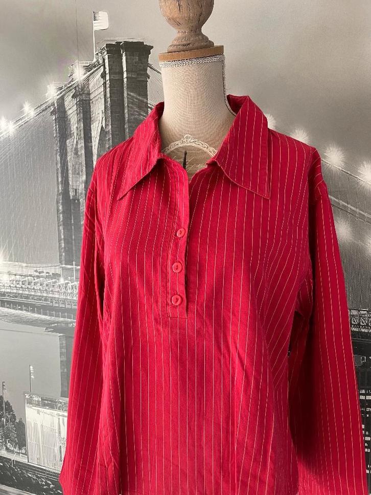 mooie blouse Petrucci PTC XL, Kleding | Dames, Blouses en Tunieken, Zo goed als nieuw, Maat 46/48 (XL) of groter, Rood, Verzenden
