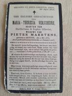 Bidprentje Maria Theresia Verscheure Ardooie 1832 - 1905, Verzamelen, Bidprentjes en Rouwkaarten, Ophalen of Verzenden, Bidprentje